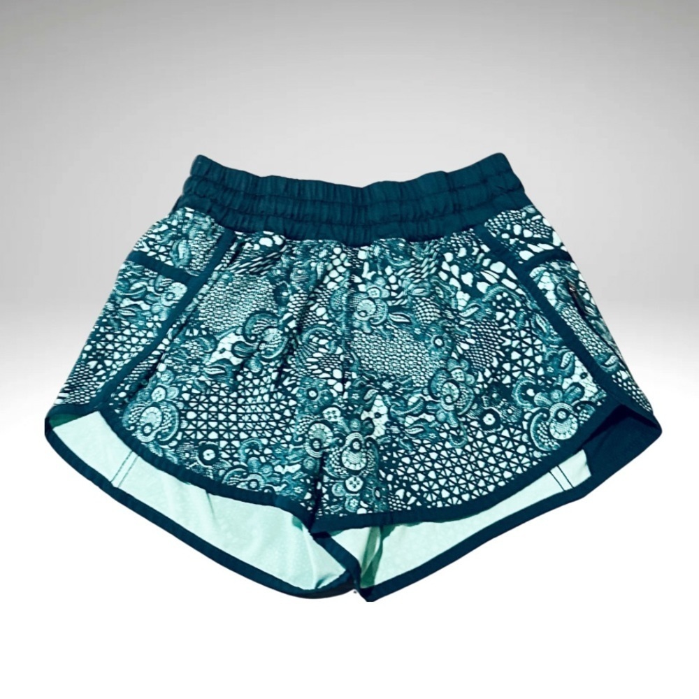 Lululemon Tracker Shorts Size 4 Blue Green Teal